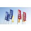 Verticale vlag / banier 100 x 400 cm voorbeeld