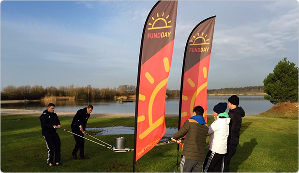 Fundday beachflags van Amstel Beachflags